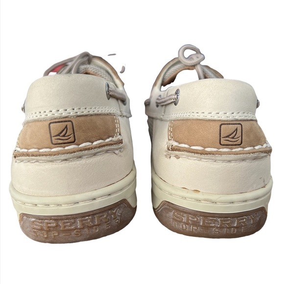 SPERRY TOP SIDER BOAT SHOES SIZE 13‎ Cream Tan EXCELLENT CONDITION - Picture 7 of 8